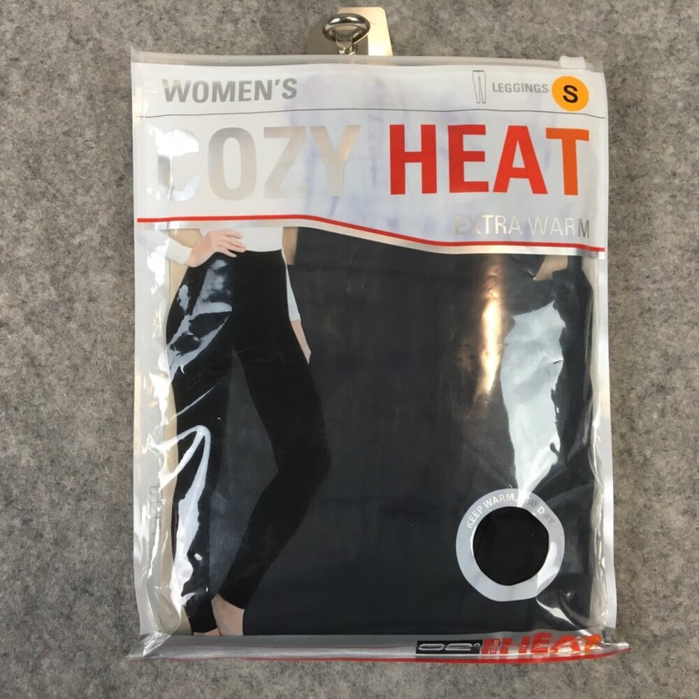 32 Degrees Leggings Womens S Base Layer Extra Warm Heat Solid Black Stretch